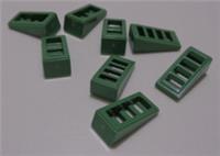 LEGO 61409 - 6155256 Slope 2 x 1 x 2/3 WITH 4 Slots - Sand Green x8