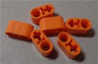 LEGO TECHNIC Parts 6057526 60483 Beam 1X2 W/Cross And Hole Bright Orange x6