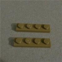 Lego Bits 3710 - 4626904 Plate 1x4 Sand Yellow x2