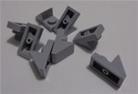 Lego 15672 6093859 Roof Tile 1X2 45 deg W 1/3 Plate Medium Stone Grey x8