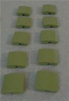 LEGO Parts & Pieces 15068 - 6046904 2x2 CURVED NO STUDS Olive Green x10