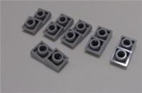 LEGO 24201 - 6144138 Slope Curved 2x1 Inverted Medium Stone Grey x6