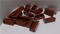 LEGO Parts & Pieces 85984 - 6035291 Smooth Slope Tile 1X2 Reddish Brown x16