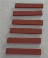 LEGO Pieces & Parts 4211204 6636 Flat Tile 1 x 6 Reddish Brown x6