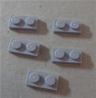 LEGO Parts 3023 - 4211398 Plate 1X2 Medium Stone Grey x5