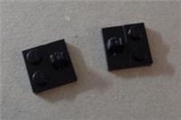 LEGO 92582 - 6265730 Hinge Plate 2x2 Locking Stump/Top Black x2