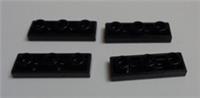 LEGO Part & Pieces 35459 6272184 Tile 1x3 Inverted Black x4