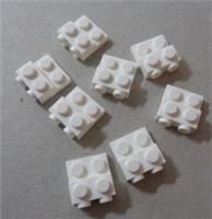 Lego Modified Parts & Pieces 99206 Plate 2x2x22/3 with two studs White x8