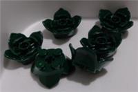 LEGO 15469 6426730 Round 2x2 Brick With 4 Petal Base Axle Hole Earth Green x6