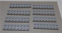 LEGO Pieces & Parts 4211406 - 3034 2x8 Plates Medium Stone Grey x8
