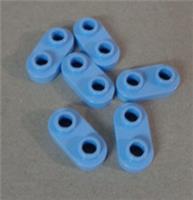 LEGO 35480 6372122 Plate 1x2 Rounded ends With Open Studs Light Royal Blue x6