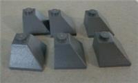 Lego 3045 4210646 Brick 2x2 Roof Corner Slope Dark Stone Grey x6 Pieces & Parts