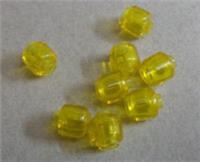 Lego Parts 28621 Minifigure head Transparent Yellow x8