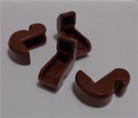 Lego Parts Modified 15429 6528152 Cat Tail Reddish Brown x4