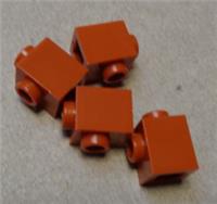 Lego Parts & Pieces 87087 - 4666322 Modified Brick 1x1 Dark Orange x4