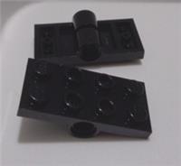 LEGO Part 26599 6194233 Plate 2x4 With Pin Holes Black x2 Pieces
