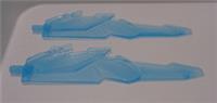 Lego Spare Bits 6427391 98856 Weapon W/Cross Axle Clear Light Blue x2