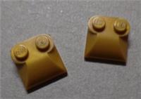 Lego Parts 8078 4286597 2x2 Rounded Curved Brick Gold x2