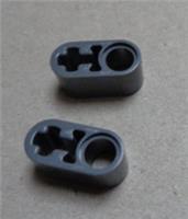 LEGO TECHNIC 6006141 60483 Beam 1X2 W/Cross And Hole Dark Stone Grey x2