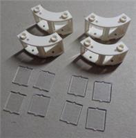 LEGO Parts 73878 Window Frame 3x3 with Bow White + Plastic Clear Glass x4