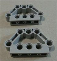 LEGO Technic 28840 - 4205761 Pin Connector Block 1 x 5 x 3 Medium Stone Grey x2*