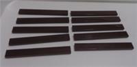 LEGO Pieces & Parts 4162 - 6447565 Flat Tile 1x8 Dark Brown x10**