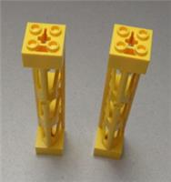 Lego Parts & Pieces 6074687 LATTICE TOWER 2X2X10 Bright Yellow x2