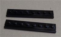 LEGO Spare Part 4510 - 4286009 Plate 1x8 With Rail Black x2
