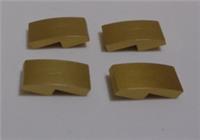 LEGO 11477 - 6294532 Curved 1X2 PLATE W/BOW Metallic Gold x4