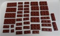 LEGO Parts & Pieces 4211189 3021 2x3 2x4 1x4 1x2 Mixed Plates Reddish Brown x41