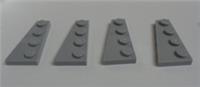 LEGO 41770 41769 Wings 2x4 Plates Left Medium Stone Grey x4
