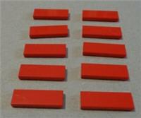 LEGO 4533742- 63864 Flat Tile 1 x 3 Red x10 -City - Creator