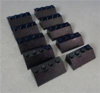 Lego 3037 - 303726 Black 2 x 4 Sloped Bricks x10 **