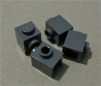 Lego Parts & Pieces 87087 - 4558955 Modified Brick 1x1 Dark Stone Grey x4