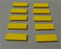 LEGO 4558172 63864 Flat Tile 1 x 3 Bright Yellow x10 Bricks & Parts & Pieces