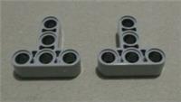 LEGO TECHNIC 60484 T Beam 3 x 3 W Holes Medium Stone Grey x2 Parts & Pieces