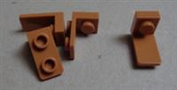 LEGO Parts 73825 Bracket 1x1 - 1x2 Inverted Medium Nougat x4
