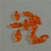 Lego 37775 - 6236437 Small Fire Flame Transparent Orange x10 Parts & Pieces**