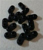 LEGO 35480 - 6210270 Plate 1x2 Rounded ends With Open Studs Black x14 **