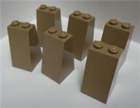 Lego 98560/6000852 Brick Slope 2x2x3 Sand Yellow x6 Bricks-Pieces & Parts**