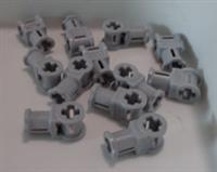 LEGO TECHNIC Parts 4211553 32039 Catch With Cross Hole Medium Stone Grey x12