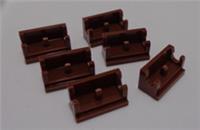 LEGO 3937 6186045 Hinge Base 1x2 Reddish Brown x6