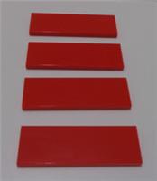 LEGO Spare Parts 69729 - 6335578 Flat Tile 2x6 Red x4