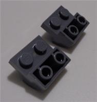 Lego Parts 6445057 1750 BRICK 2X2X1 INV. BOW, W/ CUT OUT Dark Stone Grey x2