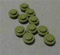 Lego 4073 - 30057 - 6258990 Olive Green 1x1 Round Plate x10 Pieces & Parts**