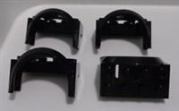 Lego 3387 6443446 Vehicle Mudguard 4x2 1/2x2 with Arch Round Black x4