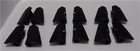 LEGO 2389 2387 Left/Right Base Plate 2X3, W/ Cross Hole Black x6 Pair