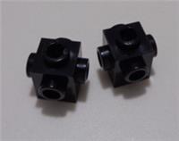 LEGO Parts & Pieces 4733 473326 Brick 1 X 1 Studs On 4 Sides Black x2