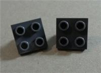 LEGO 15092 - 6284702 Plate 2X2 Modified with Pins on Bottom Dark Stone Grey x2**