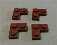 LEGO 2420 - 4211257 Corner Plate 1x2x2 Reddish Brown x4 Pieces & Parts**